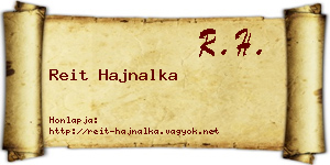 Reit Hajnalka névjegykártya